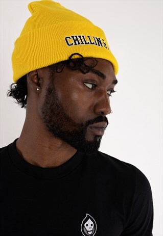 YELLOW COLLEGE BEANIE
