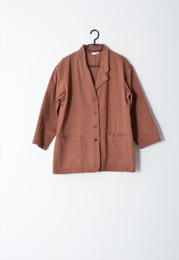 Vintage 80s Brown French Workwear Jacket