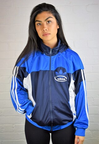 VINTAGE 90'S ADIDAS HOODED TRACK JACKET