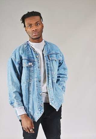 VINTAGE NETWORK 49ERS DENIM JACKET MID BLUE