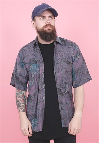 VINTAGE CRAZY PATTERNED SHIRT /R12371