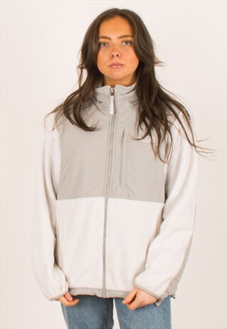 VINTAGE WHITE NORTH FACE DENALI FLEECE LARGE 10