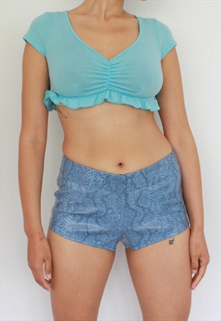 Y2K MORGAN DE TOI BABY BLUE CROP TOP