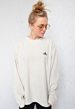 ADIDAS FLEECE CREAM SWEAT