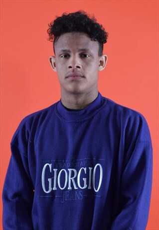 PURPLE GIORGIO JEANS EMBROIDERED SWEATSHIRT
