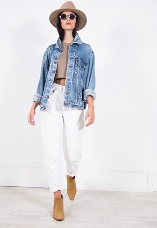 VINTAGE 80S CLASSIC LEVI'S BASIC DENIM JACKET / S1444