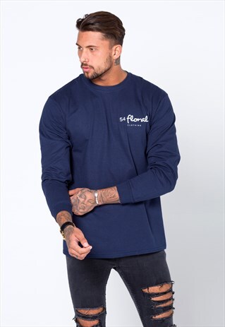 CORE GRAPHIC LONG SLEEVED T-SHIRT - NAVY BLUE