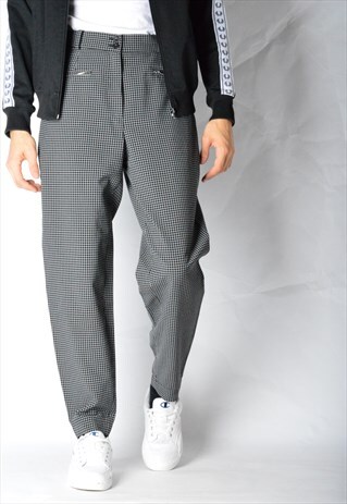 VINTAGE 90S UNISEX BLACK CHECK PANTS