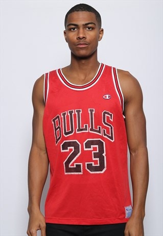 VINTAGE CHAMPION CHICAGO BULLS MICHAEL JORDAN JERSEY RED