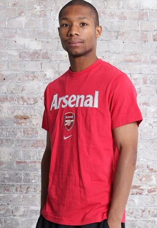VINTAGE NIKE ARSENAL BIG LOGO T-SHIRT RED