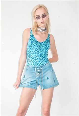 VINTAGE FESTIVAL DENIM SHORTS