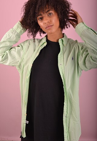 GREEN RALPH LAUREN STRIPED SHIRT GRL3459