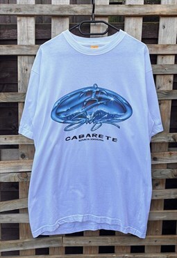Vintage 90s Dominican Republic surf white T-shirt XL 