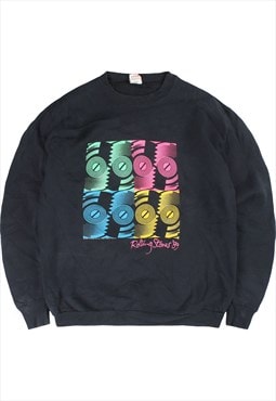 Vintage 90's Fruit of the Loom Sweatshirt Rolling Stones 89