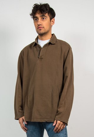 CHAPS RALPH LAUREN COLLARED SWEATSHIRT