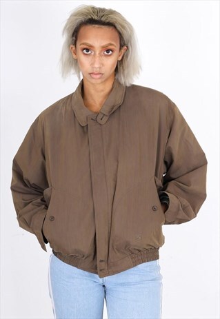 VINTAGE BROWN BURBERRY JACKET IN A SIZE LARGE