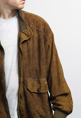 VINTAGE SUEDE BOMBER JACKET