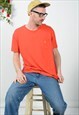 Vintage 90s Unisex Ralph Lauren T-Shirt With Logo Red 