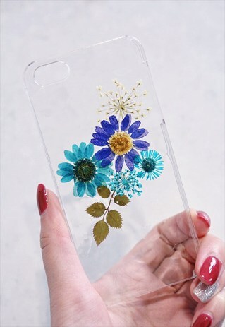 HANDMADE REAL PRESSED FLOWERS PHONE CASE