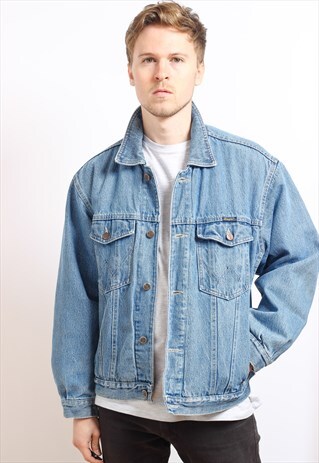 VINTAGE WRANGLER FLEECE LINED DENIM JACKET