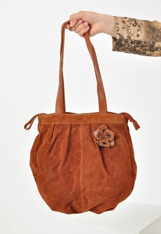 VINTAGE 90S SUEDE LEATHER SHOULDER BAG