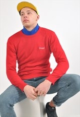 Vintage BERGANS crew neck jumper in red