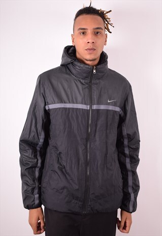 NIKE MENS VINTAGE REVERSIBLE JACKET XL BLACK 90S