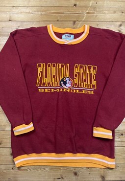 Vintage florida seminoles burgundy sweatshirt large 