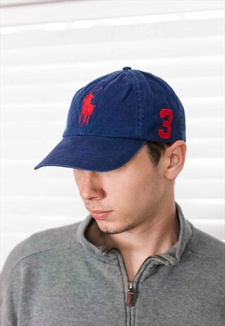 VINTAGE RALPH LAUREN BASEBALL CAP LOGO 90S ONE SIZE 2.8