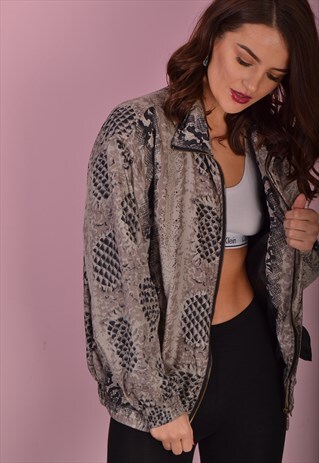 GREY LIGHTWEIGHT PATTERN JACKET GFJ438