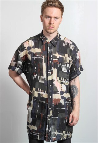 VINTAGE OVERSIZED ABSTRACT SHIRT