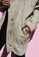 LEATHER COAT IN BEIGE