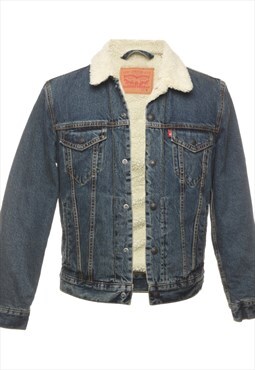 Vintage Levi's Shearling Lined Medium Wash Denim Jacket - M