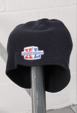 Vintage Reebok Superbowl Beanie Navy Knitted Embroidered Hat