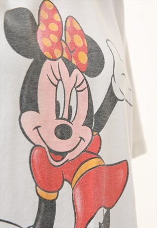 90S VINTAGE MINNIE DISNEY GRAPHICS COTTON T-SHIRT 15401