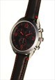 BLACK & RED CLASSIC SILVER WATCH