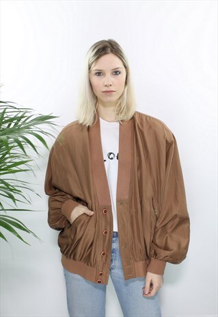 VINTAGE SILK BOMBER JACKET