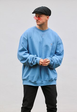 CHAMPION USA MINIMALIST CORNFLOWER BLUE SWEATSHIRT