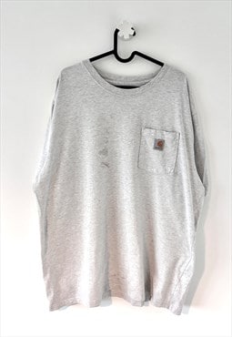 Carhartt grey pocket logo heavy cotton tshirt XL 