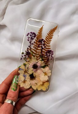 iPhone 7/8 Plus Pressed Flower Phone Case/ Real Flower Case