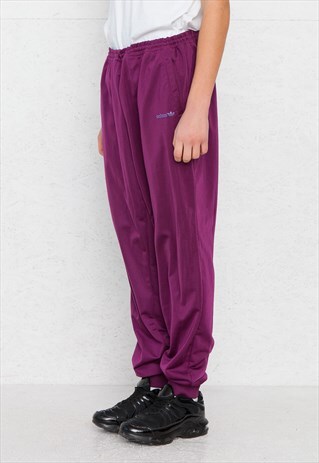 VINTAGE RETRO PURPLE ADIDAS TRACK BOTTOMS JOGGERS