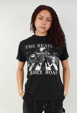 "Vintage the beatless abbey road black graphic t shirt