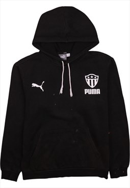 Puma 90's Drawstring Pockets Pullover Hoodie Small Black