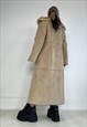 VINTAGE 90S AFGHAN COAT MAXI JACKET PENNY LANE FUR TRIM Y2K