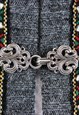 CREEM CARDIGAN SHETLAND WOOL SWEATER METAL CLASPS NORDIC