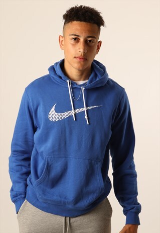 VINTAGE NIKE EMBROIDERED LOGO HOODIE