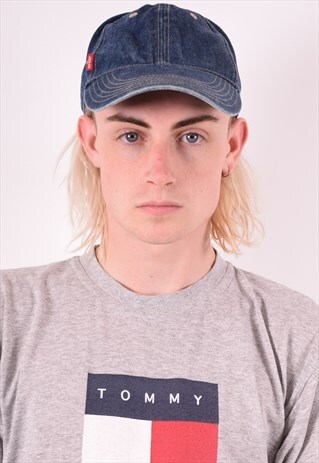 LEVI'S MENS VINTAGE DENIM CAP ONE SIZE BLUE 90S
