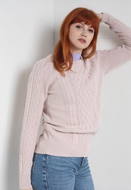 Vintage Gap 90's Cable Knit Jumper Pink