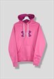 Vintage Under Armour Sweatshirt Hoodie in Pink M
