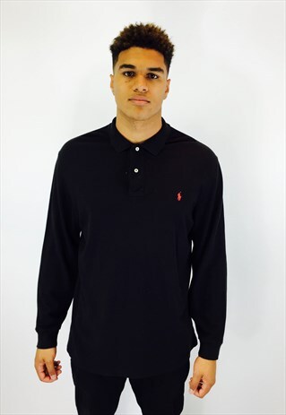 RALPH LAUREN BLACK POLO SHIRT